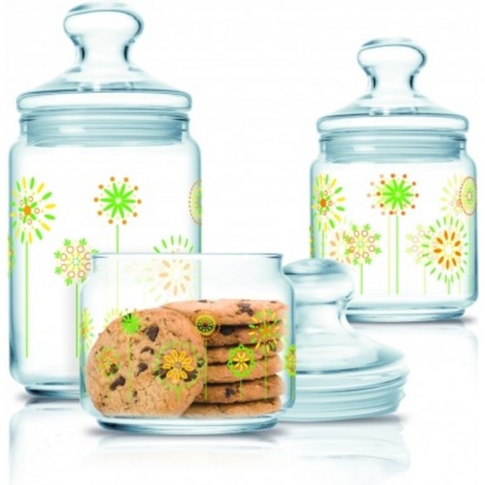 Банка для продуктов LUMINARC КОТТОН ФЛАУЭР с крышкой 0.5 л Q4102