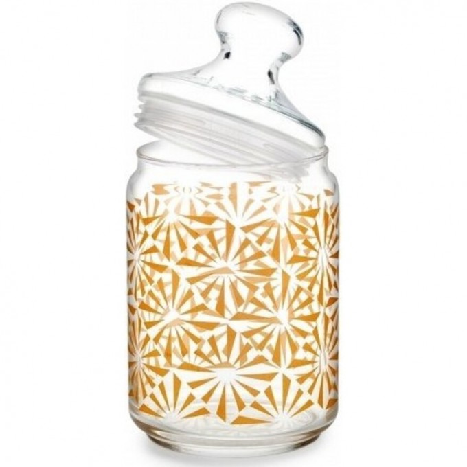 Банка для продуктов LUMINARC СОФИЯ ГОЛД с крышкой 1л P7798