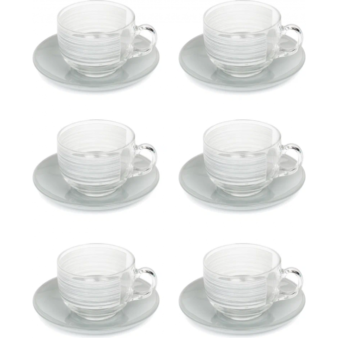 Чайный набор LUMINARC БРАШМАНИЯ ГРАНИТ 12 предметов 220 мл Q6024