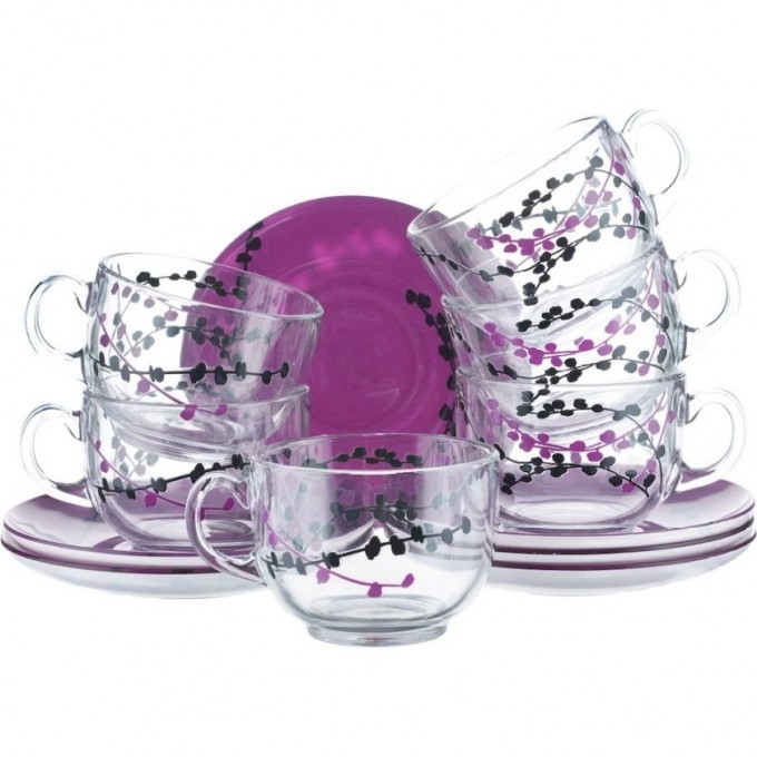 Чайный набор LUMINARC КАШИМА ПУРПЛ 12 предметов 220 мл N3627