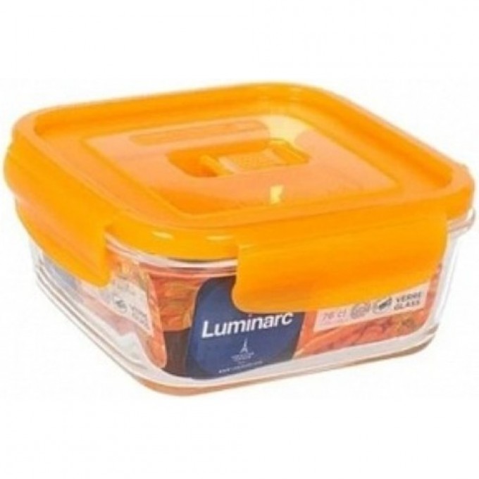 Контейнер LUMINARC ПЮРБОКС АКТИВ НЕОН ОРАНЖЕВЫЙ 1220мл квадратный P4567ORANGE