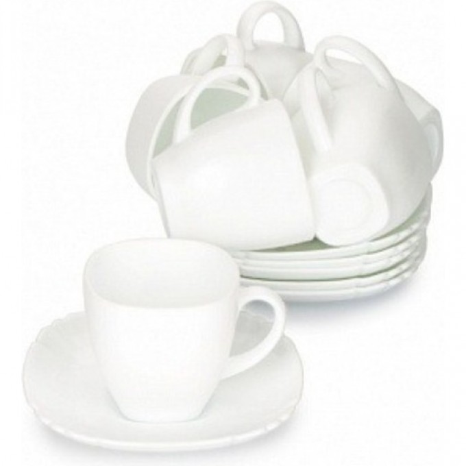 Набор чайный LUMINARC КАРЛОТ белый 12пр 220мл Q0881