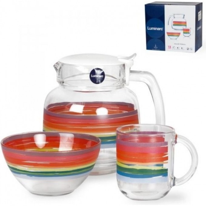 Набор для завтрака LUMINARC COLOR PENCIL (КОЛОР ПЕНСИЛ) 13 предметов P1421