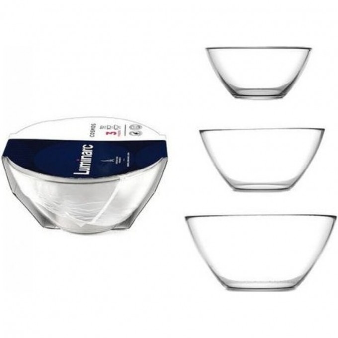 Набор из 3-х салатников LUMINARC КОСМОС (12,5 см+17 см+20 см) N9944