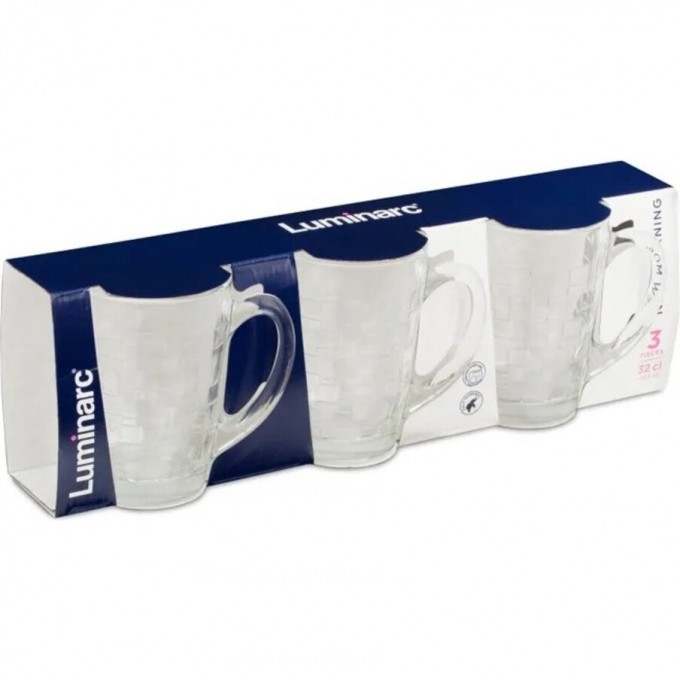 Набор кружек LUMINARC NEW MORNING CHEQS 320 мл, 3 шт V2285