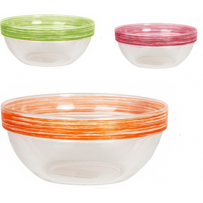 Набор салатников LUMINARC ЭМПИЛАБЛЬ БРАШМАНИЯ (ГРИН+РЕД+ОРАНЖ) 17 см, 3 шт P1508-MIX