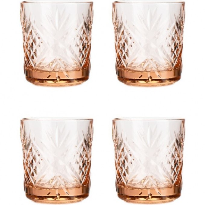 Набор стаканов LUMINARC ЗАЛЬЦБУРГ РОЗОВЫЙ 4 шт 300 мл низкие O0061