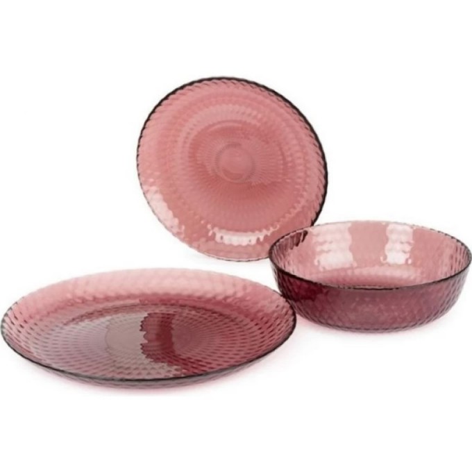 Набор столовый LUMINARC ИДИЛЛИЯ ЛИЛАК 16 предметов со стаканами РОМБ ЛИЛАК 310 мл S1302