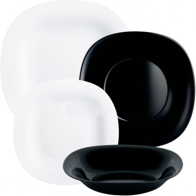 Столовый набор LUMINARC КАРИН черно-белый 18 предметов N1489