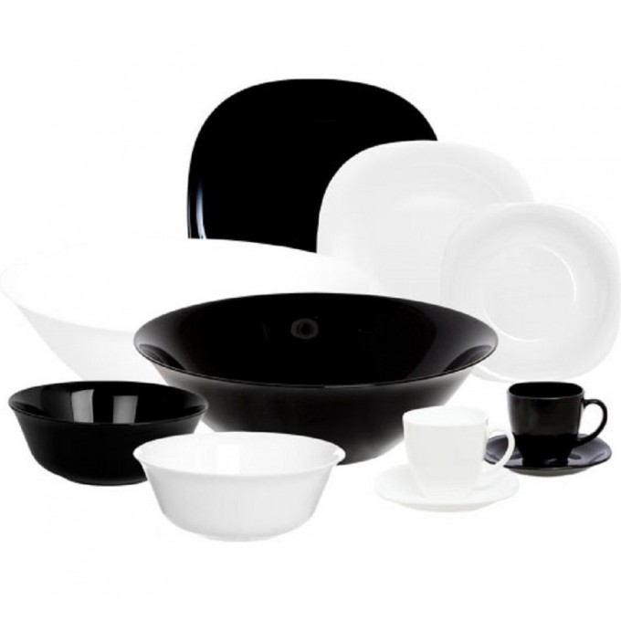Столовый набор LUMINARC КАРИН черно-белый 30 предметов N1500