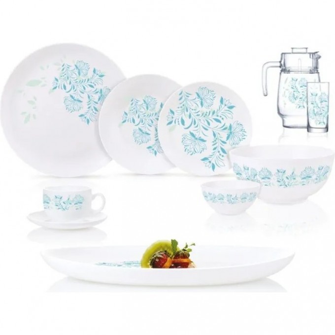 Столовый сервиз LUMINARC DIWALI FRESCURA TURQUOISE (ФРЕСКУРА ТЮРКУАЗ) 46 предметов Q7823