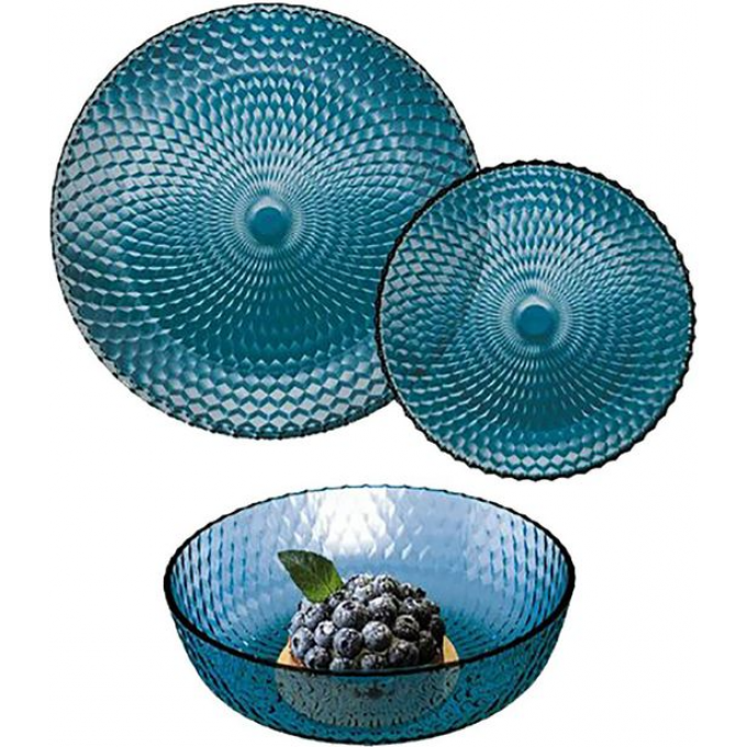 Столовый сервиз LUMINARC IDYLLE LONDON TOPAZ (ИДИЛЛИЯ ЛОНДОН ТОПАЗ) - 16 предметов, с бокалами S13459